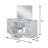 60.4" W Glam Vanity Set, White-830921147