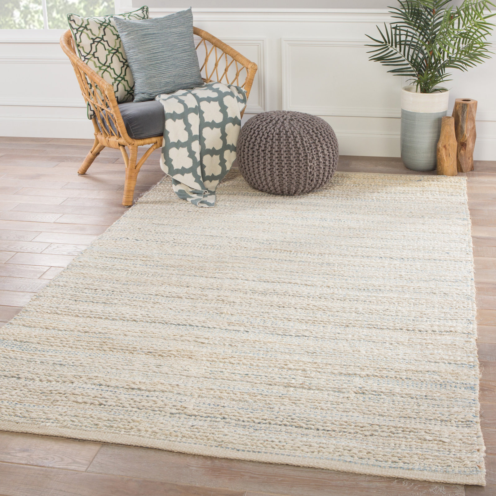 Ian Natural Hand-Woven Rug, Rectangle 9'6" x 13'6"