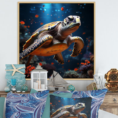 Cosmic Art Style Doting A Turtle - Tortue, décoration murale animal