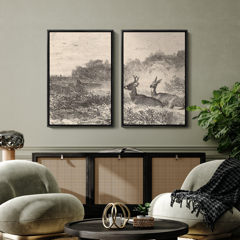 Art mural encadré rétro antique classique pour chambre à coucher, Noir, H 24 po x l 16 po