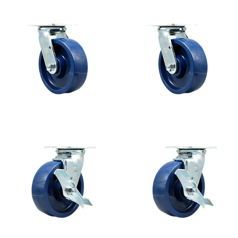 Ensemble de 4 roulettes en acier inoxydable 4 pièces