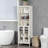 Space-saving Storage Particle Board Modern Bathroom Linen Tower For Contemporary Spaces