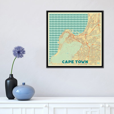 " Cape Town Retro Urban Blueprint Map " by Hubert Roguski