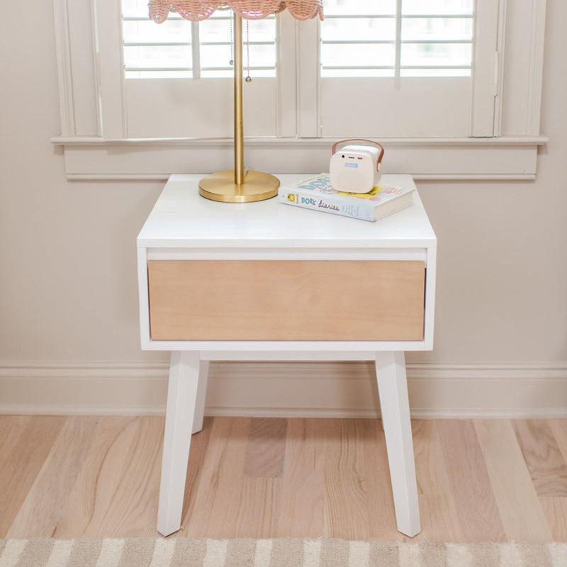  Brubaker Solid Wood Nightstand, White/Blonde