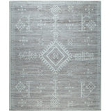 8x10 Gray Hand-Knotted Wool Diamond Totem Classic Traditional Modern Contemporary Carpet Rug