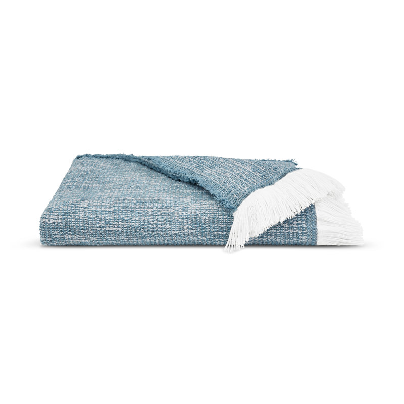 Sunbrella Wylene Indoor/Outdoor Performance Throw Blanket, Lake