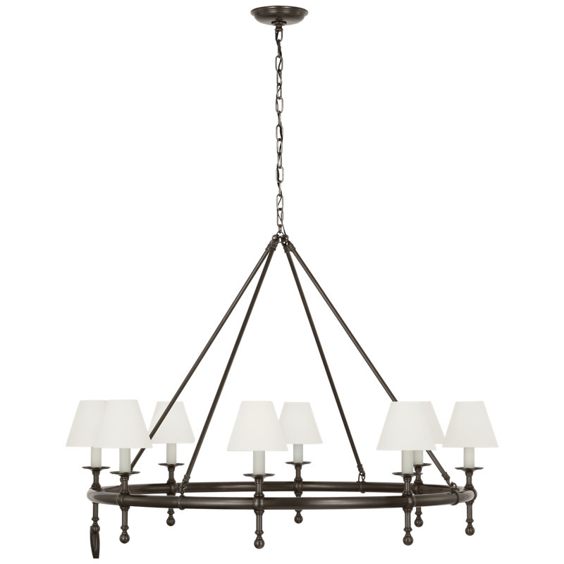 Classic 8 - Light Chandelier, Polished Nickel