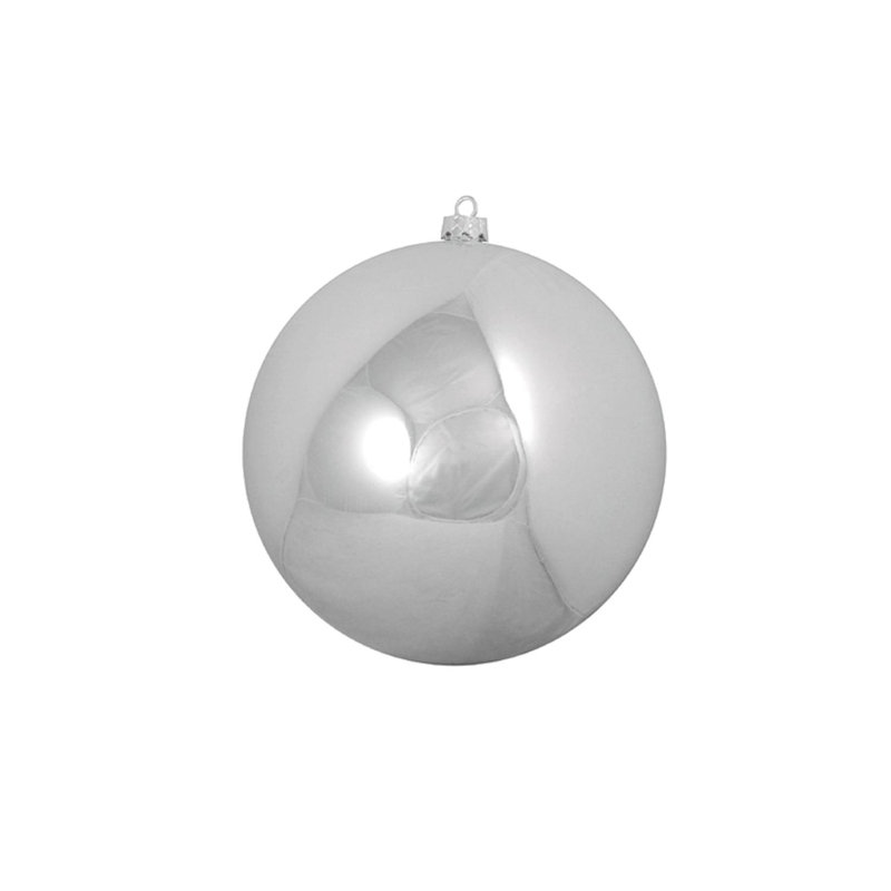 Boules de Noël Bubblegum incassables à 4 finitions, H 4 po x l 4 po x P 4 po, Argent