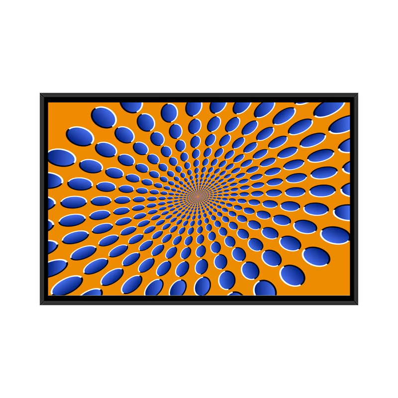 Karlskrona " Optical Illusions " by Michael Tompsett, 18" H x 26" W x 1.5" D, Black Framed Canvas, No Mat