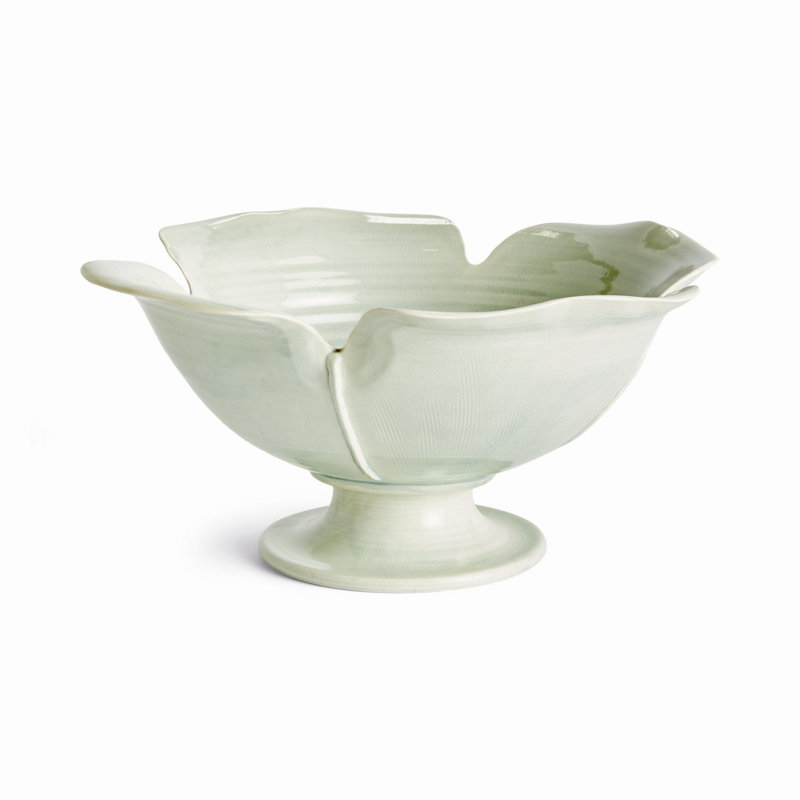 Petalo Handmade Ceramic Decorative Bowl, Celadon