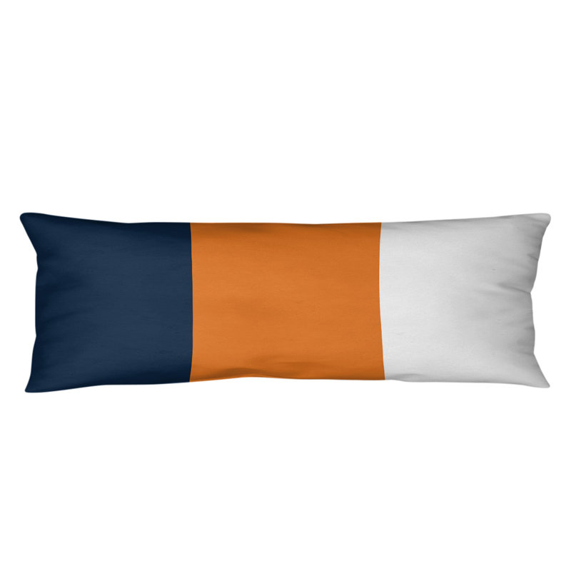 Oreiller de corps en polyester / polyester Arizona Football Stripes, Bleu / Orange, Kentucky 