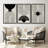 Mid-Century Modern Black And White Minimalist Abstract Home Decor Framed Wall Art Work Canvas Print-119018149-71202613