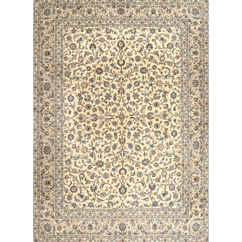 Tapis de surface beige en laine touffeté à la main Traft