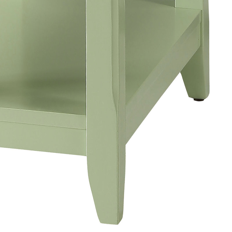 Accent Table With Drawer And Shelf For Modern Interiors Compact Dormitory