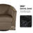 Upholstered Coffee Velvet Swivel Barrel Chair-499469534