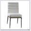 Chaises d'appoint blanches en similicuir blanc 2 pièces, coussins moelleux de style contemporain