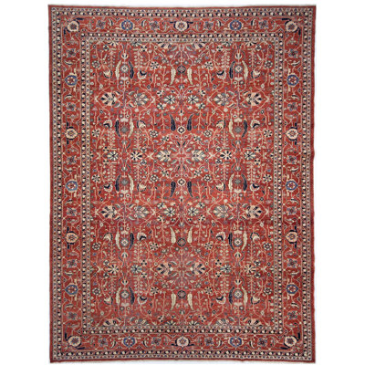 High-Quality Hand-Knotted Red Area Rug