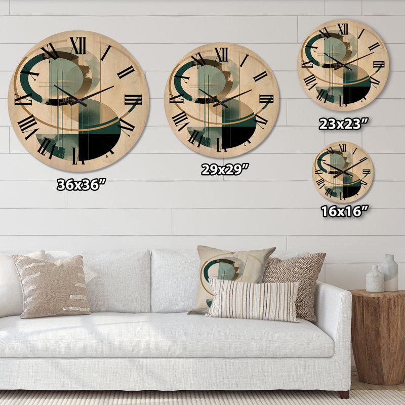 Horloge murale en bois massif Mellott, Grand