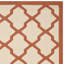 Tapis intérieur / extérieur à motif géométrique beige / orange Bordeaux-827343692