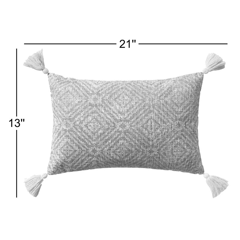 Housse de coussin rectangulaire en coton Frison Tribal Diamond, Rose, Duvet