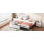 Lit plateforme double avec lit gigogne et lit gigogne double