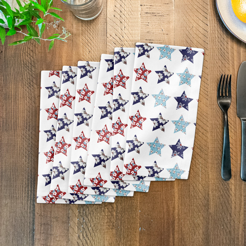 Serviette motif floral