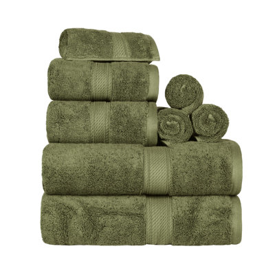 Ensemble de 8 serviettes en coton de qualité égyptienne 800 g Renata 