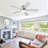 46" Low Profile Flush Mount Ceiling Fan Light With Remote/app Control-266126131