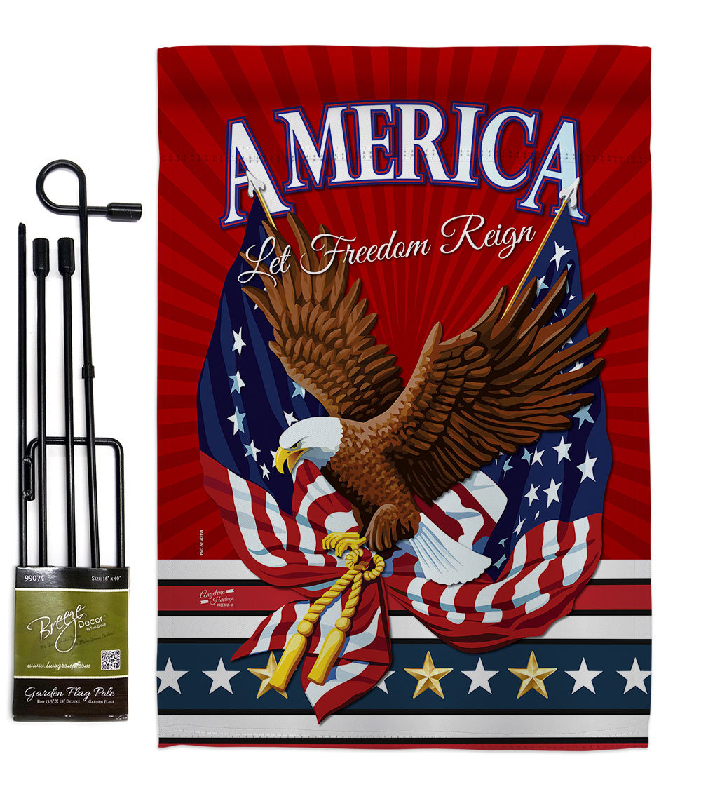 Angeleno Heritage Let Freedom Reign Garden Flag Set Star And Stripes ...
