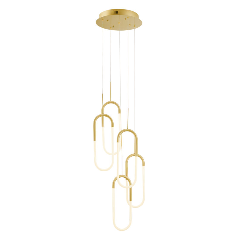 Lustre linéaire moderne à 1 lumière Fatai, Or sable