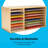 16 Compartment Manufactured Wood Shelving Unit