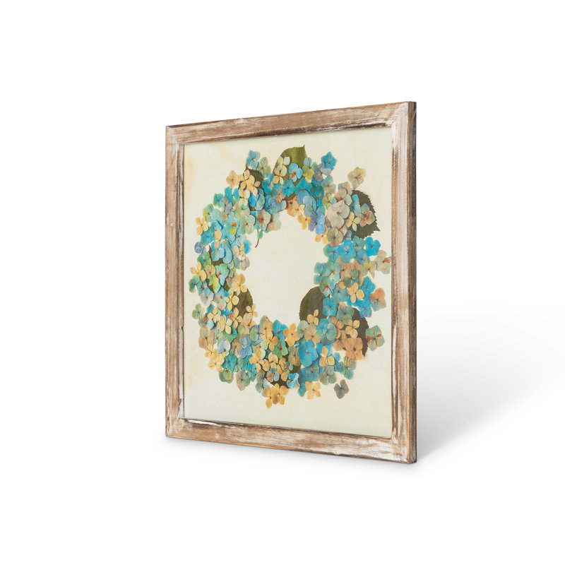 Dried Hydrangea Wreath Print