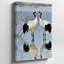 Toile, scène d'hiver sereine avec deux grues élégantes debout gracieusement, art mural en eau peu profonde, reflets sur toile-1342617162