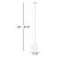 Luminaire suspendu sphère 1 lumière avec verre nuageux Lio-2031025733