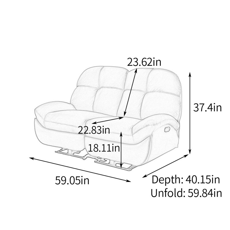 Manual Ergonomic Casual Double Function Recliner, Cyan