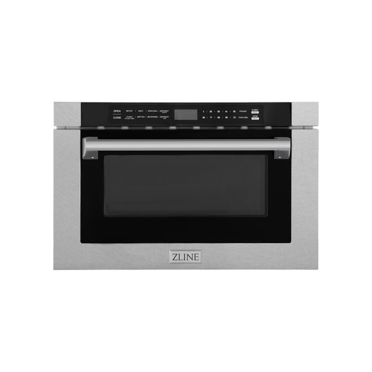 ZLINE 24 in. 1.2 cu. ft. Built-in Microwave Drawer with Traditional Handle