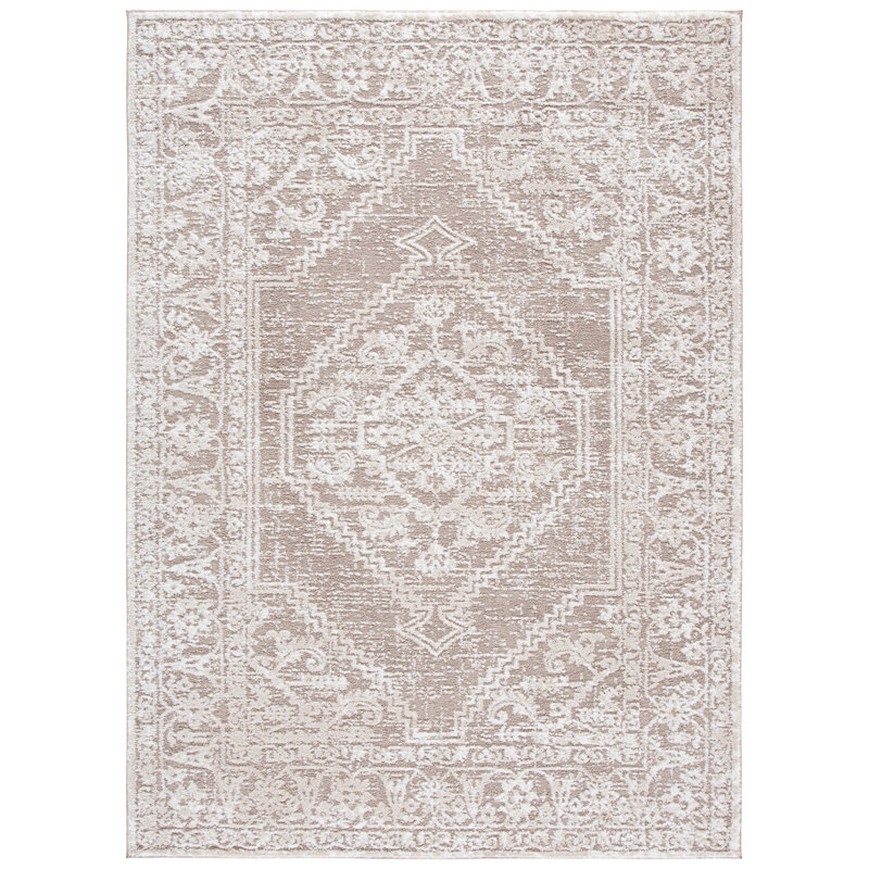 Lunara Power Loom Polyester; Jute/Sisal; Polypropylene Plastic Oriental Indoor Rug, 5'-3" x 7'-6" Rectangle