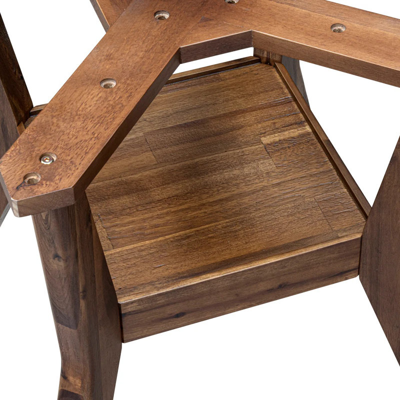 L'ensemble de salle à manger 5 pièces contient une table en bois et 4 chaises Parson en tissu de polyester bourgogne avec dossier capitonné, noyer antique