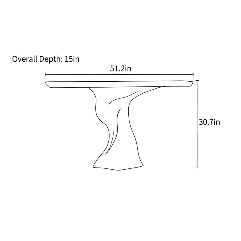 Italian-style light luxury creative console table