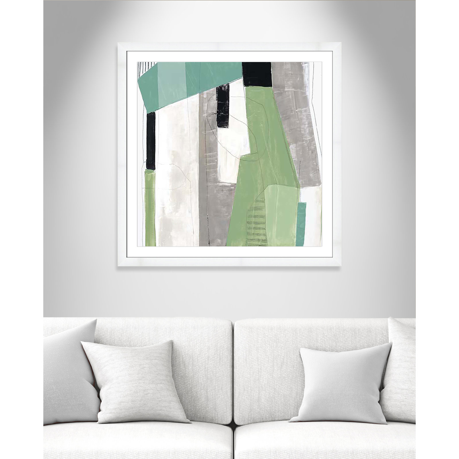 Evergreen Essence I Print, 37.5" H x 37.5" W x 2" D, White Cube Framed