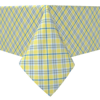 Square Plaid Cotton Twill Tablecloth