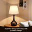 Ensemble de petites lampes de chevet à trois niveaux avec gradateur double et lampe de bureau noire convenant aux chambres d'enfants, aux bureaux, aux salons et aux tables d'appoint -2015763323
