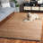 Natural Fiber Flat Weave Jute/Cotton Rug in Natural/Brown-2018851817