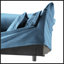 Fauteuil rembourré avec housse avec repose-pieds