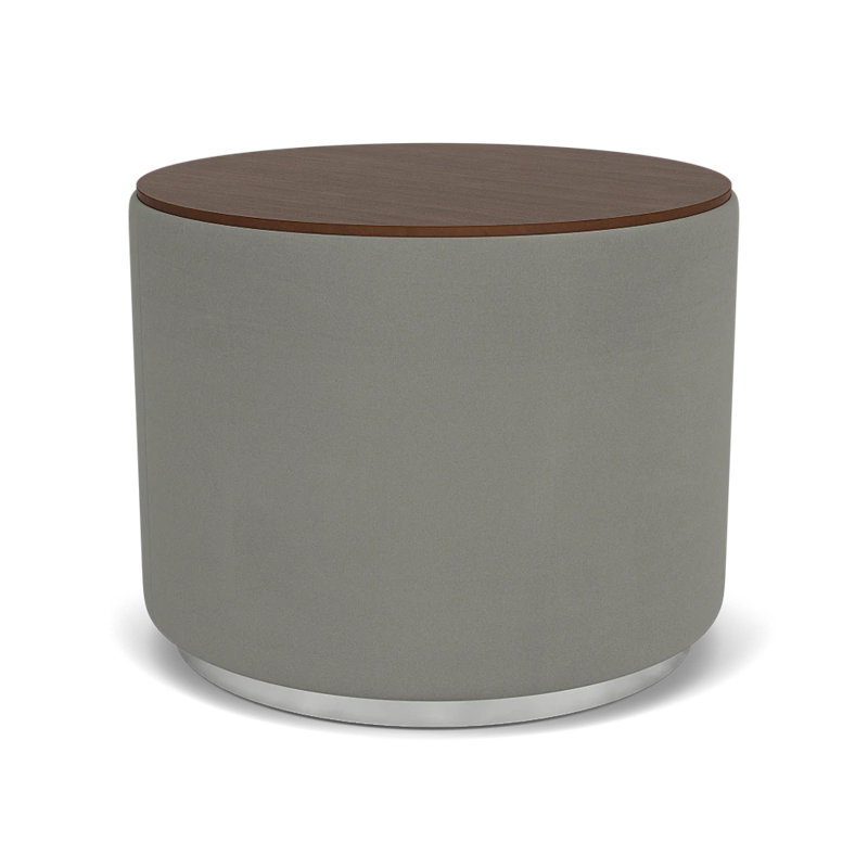 Table de réception avec plateau en stratifié Darsey, Noyer Riftwood, 16", Argent; colombe Patriot Plus