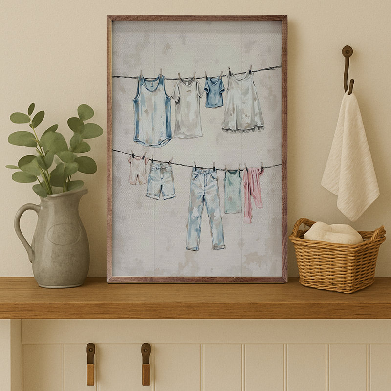Clothes Line, 16" H x 10" W