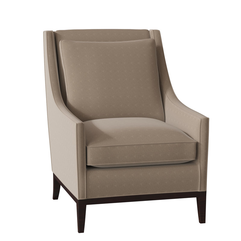 Eastside Wingback Chair, Leah Desert Rose, Black Walnut
