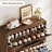 Shoe Cabinet With 3 Flip Drawers & Adjustable Shelves, Narrow Freestanding Shoe Storage Cabinet For 18-27 Pairs, Hidden Slim Shoe Rack Cabinet For Entryway, Walnut