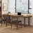 Nut-brown Rectangular Solid Wood desk-1331565525