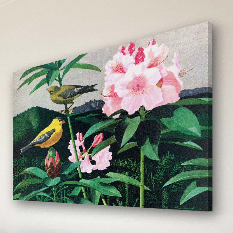 « goldfinch », reproduction d’art sur toile tendue, H 40 po x l 60 po x P 1,5 po